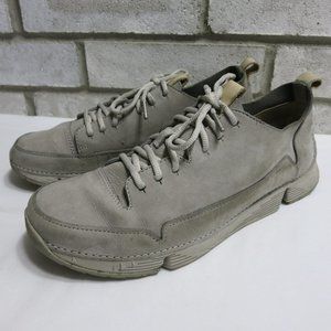 Clarks Trigenic Nubuck Leather Comfort Casual Sneakers Oxfords Footwear Shoe 9.5
